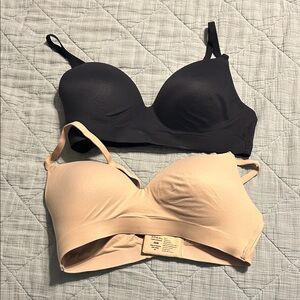 SOMA Enbliss Wireless T-Shirt Bra in Nude and Black- 36B